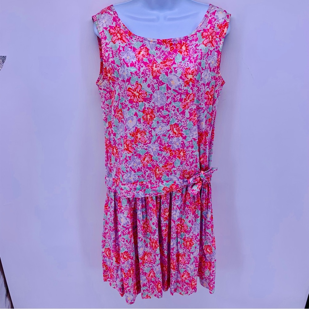 Vintage Laura Ashley Floral Dress Made In USA Womens Size 12